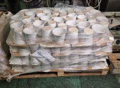 Plant pots - white ceramic, ribbed, in original boxes - condition not inspected - Approximately 200