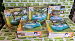 5x Kid connection inflatable children pools - 4 retangular & 1 circular