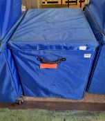 Blue padded wheelie case - 70x80x80cm