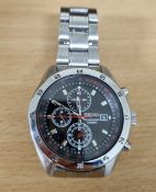 Seiko 7T92-OLVO Mens stainless steel Chronograph wristwatch