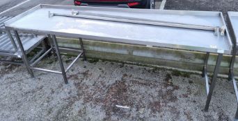 Stainless steel large prep table - L2640 x D720 x H940mm