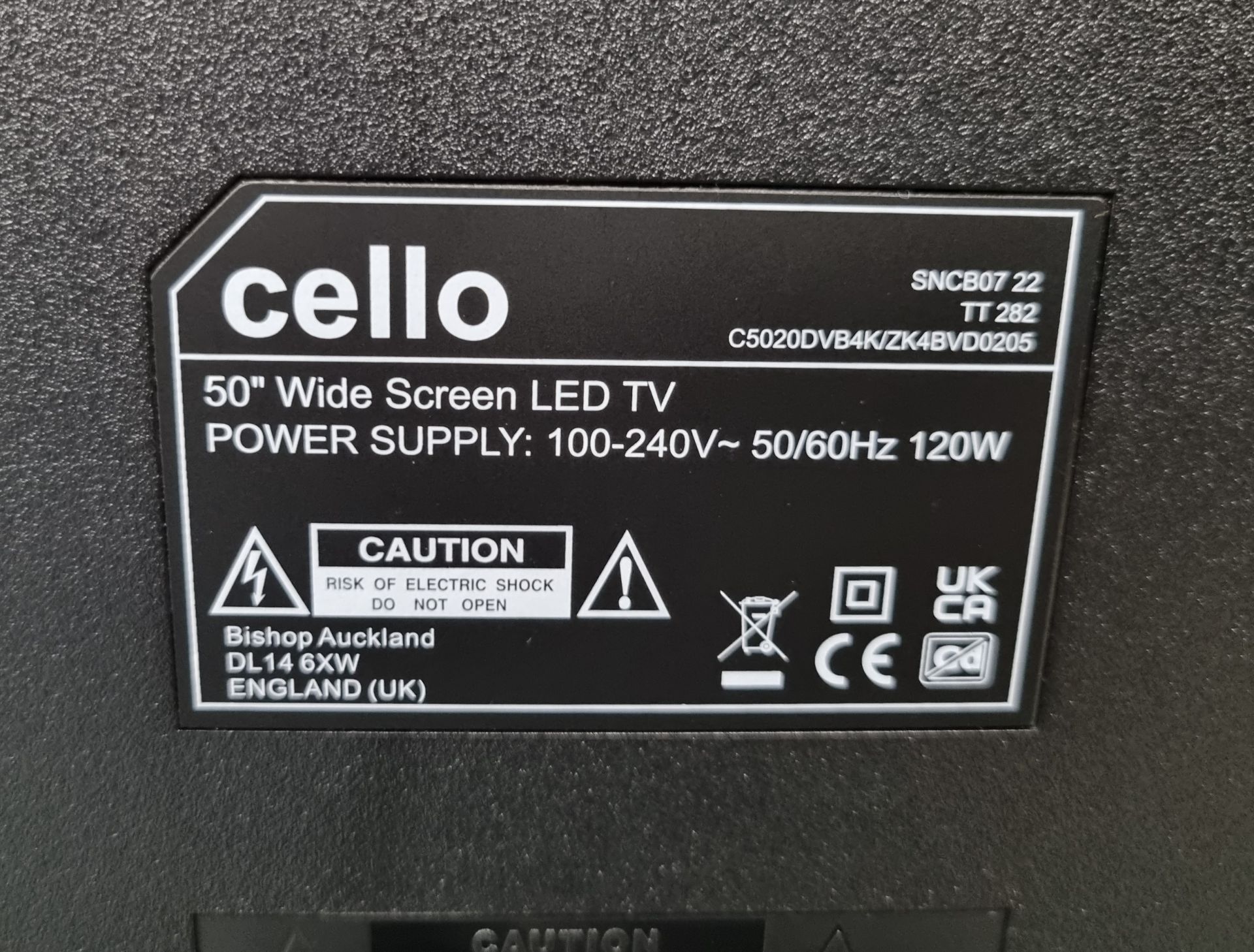 Cello C5020DVB4K 50 inch 4K UHD TV - Image 8 of 11