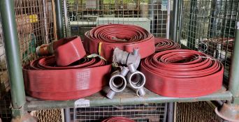 5x Angus Duraline BS 6391 2009 Type 3 31015 Layflat Fire Hoses - approx. 22.5m long, 70mm diameter