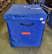 Blue padded wheelie case - 70x80x80cm