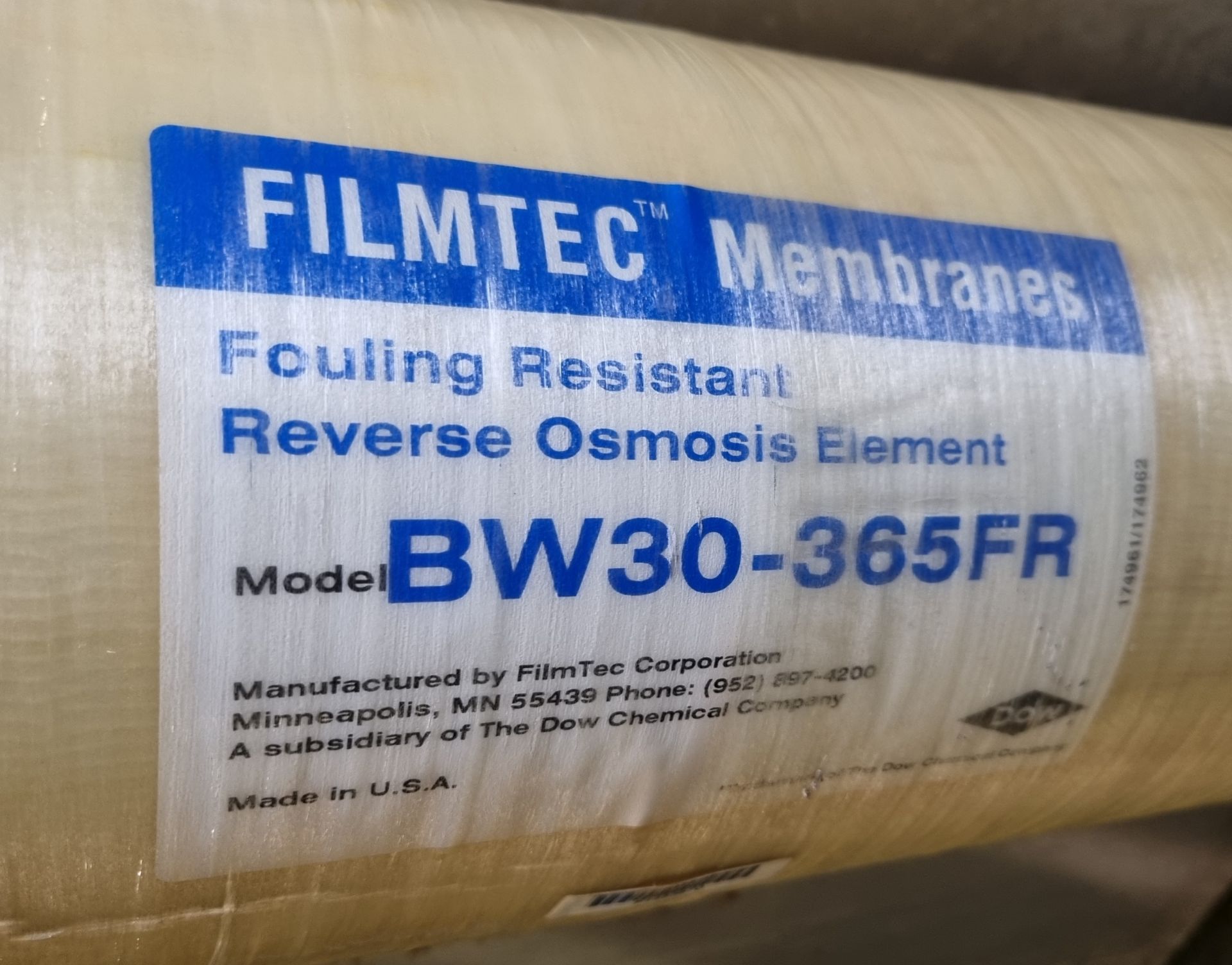 Filmtec Membranes BW30-365FR fouling resistance reverse osmosis element - Image 3 of 3