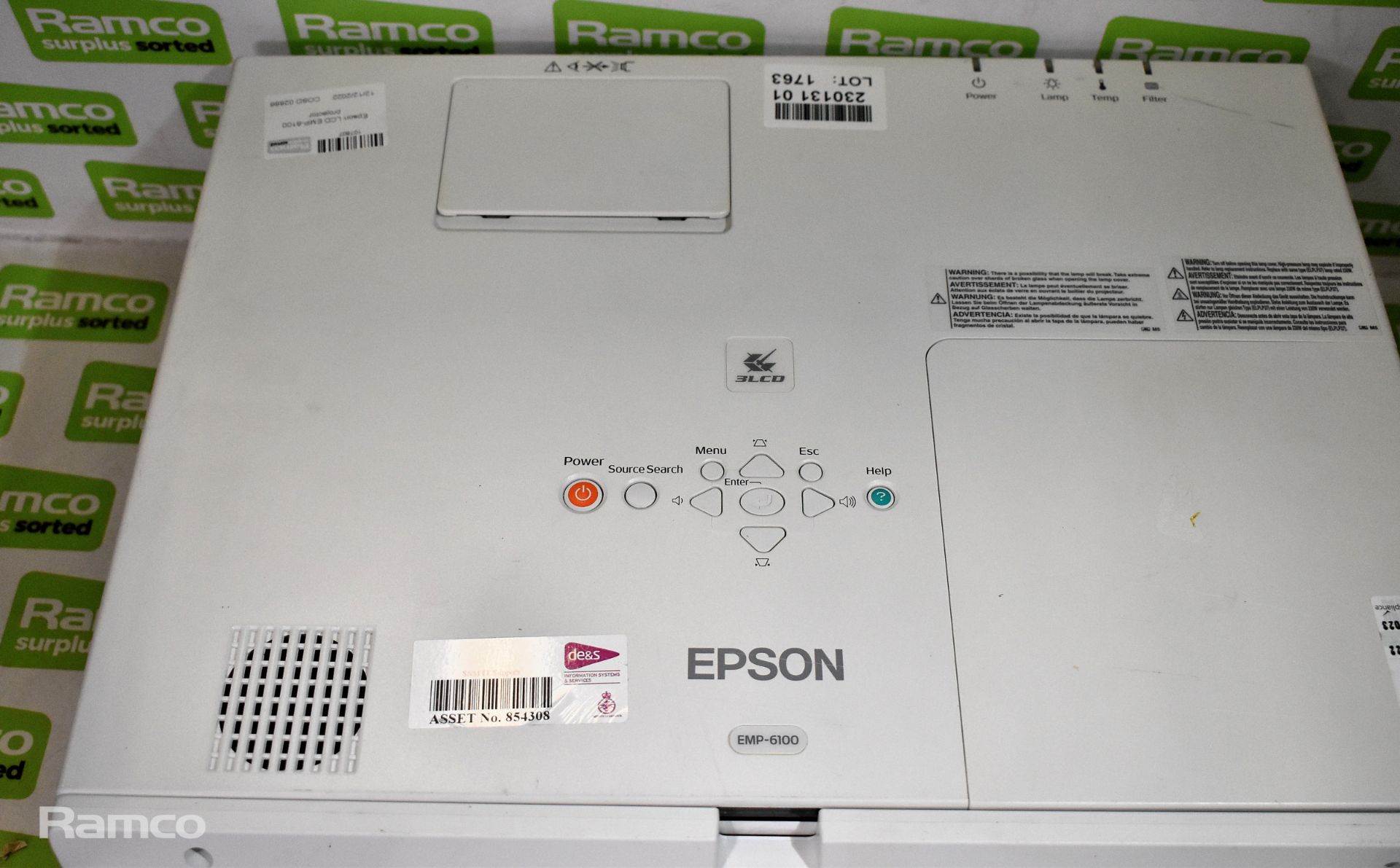 Epson LCD EMP-6100 projector - Image 3 of 7