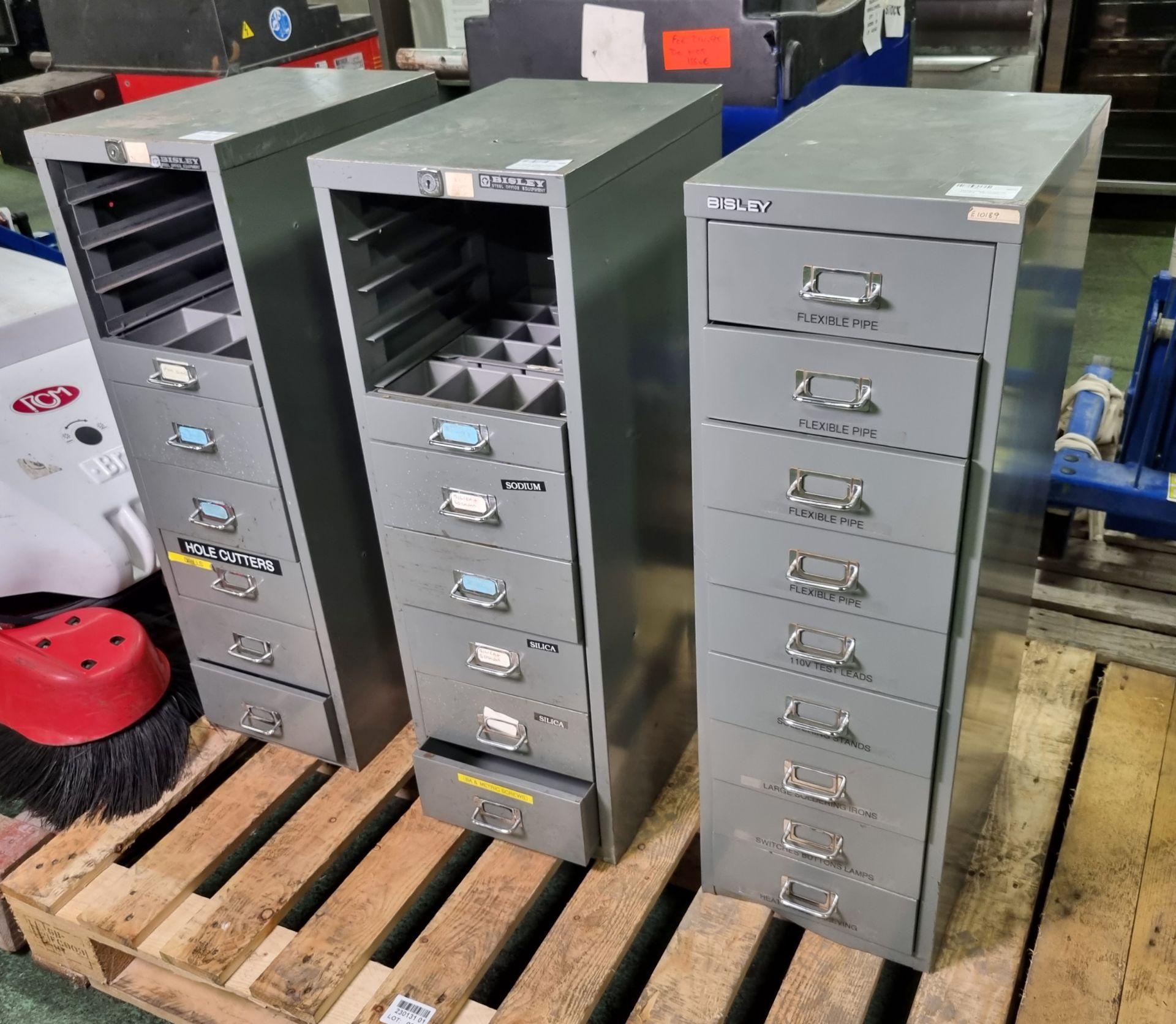 Bisley metal workshop drawers unit - 28x40x86cm, 2x Bisley metal workshop drawers units - Image 2 of 6