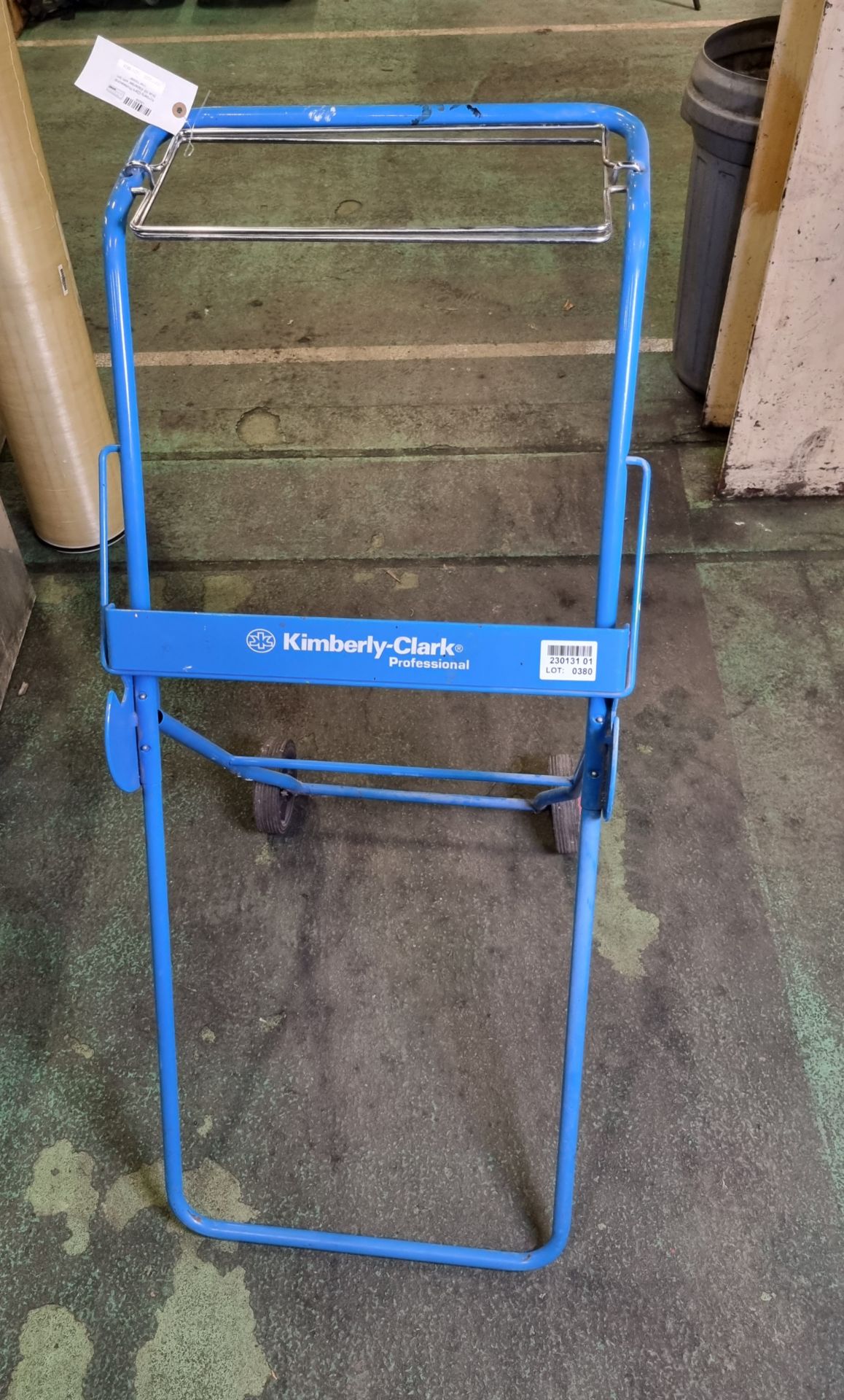 Kimberly Clark Professional blue roll dispenser trolley with bin liner holder - Image 2 of 4