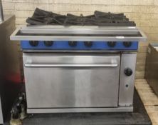 Blue Seal stainless steel natural gas 6 hob oven range