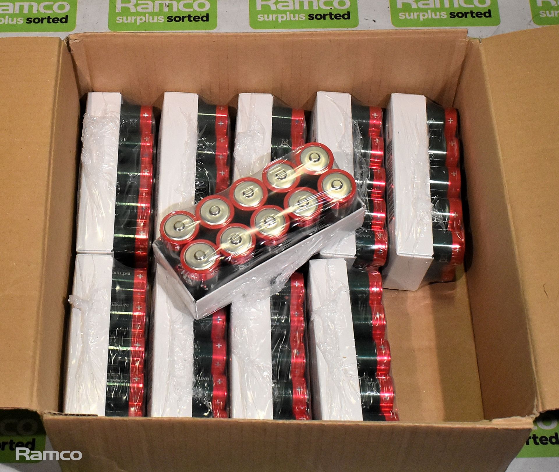 10x Packs of LR14 1.5V alkaline batteries - 10 batteries per pack