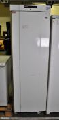 Gram K410 LG C 6W 346ltr upright single door white commercial fridge - no shelves