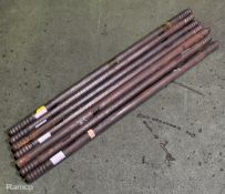 7x Core sample rod extensions - 100cm length