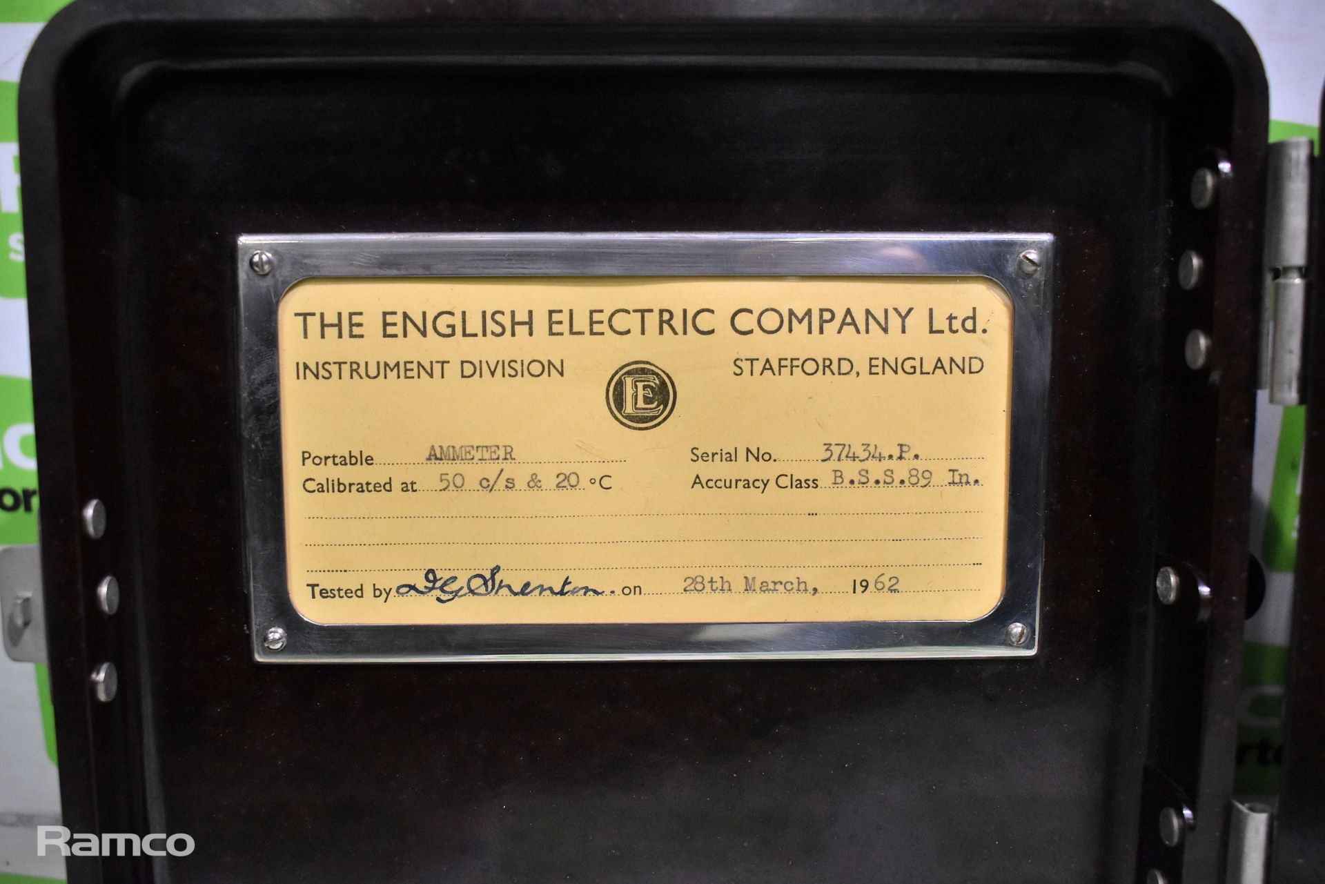The English Electric Company Ltd portable ammeter - Image 3 of 4