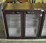 Osborne 250E double glass sliding door back bar bottle cooler