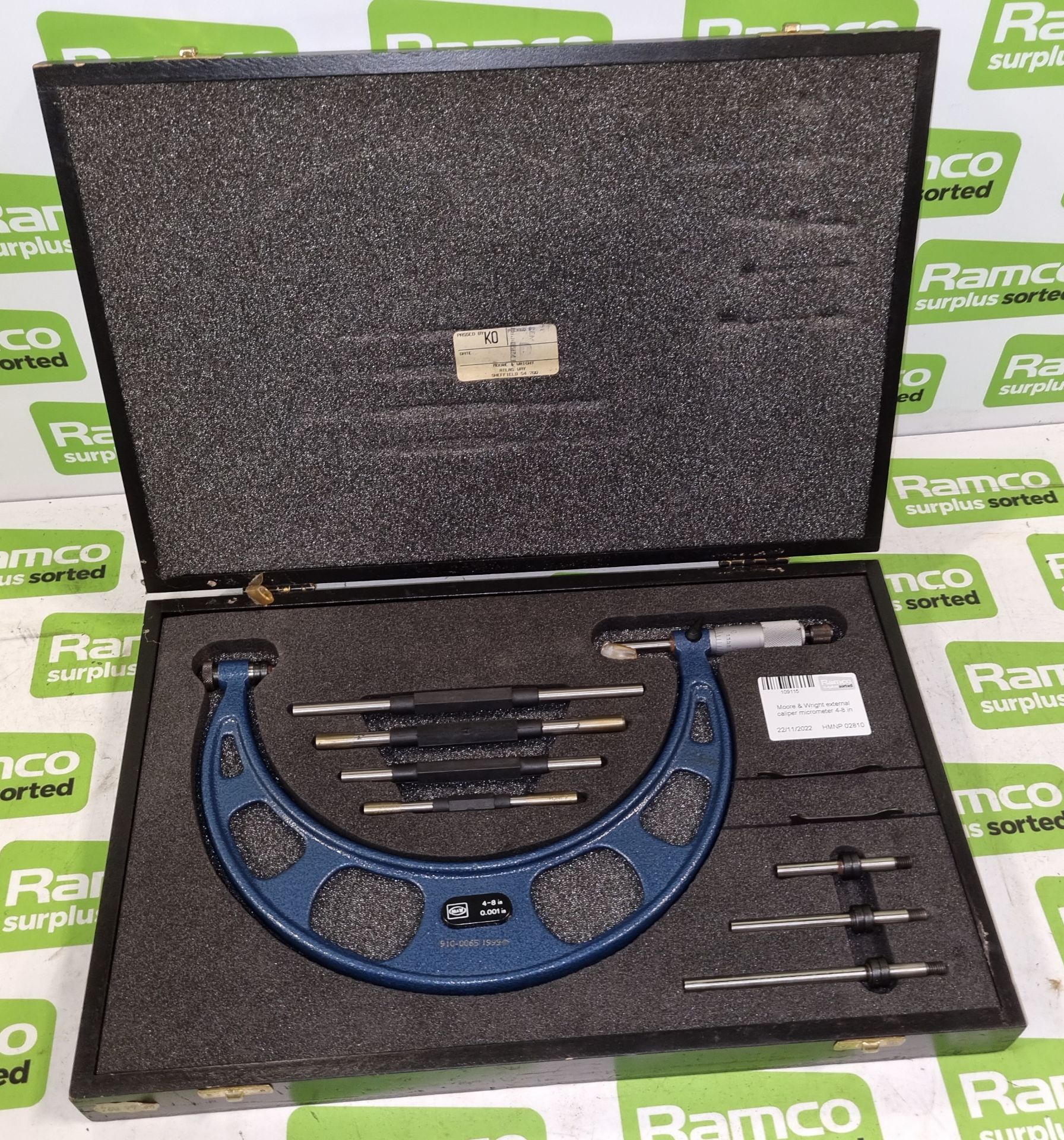 Moore & Wright external caliper micrometer 4-8 in