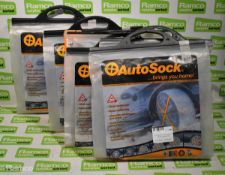 4x AUTOSOCK Tyre Snow/Mud Socks kits - 2pcs per kit