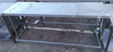 Stainless steel work table - dimensions: 200x60x90cm