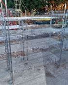 Wire racking/shelving 150x60x170cm