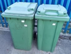 Kilko green plastic wheelie bin - dimensions: 85x60x110cm, Kilko green plastic wheelie bin