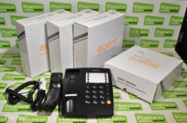 4x Agent 1000 business telephones with headset port - black