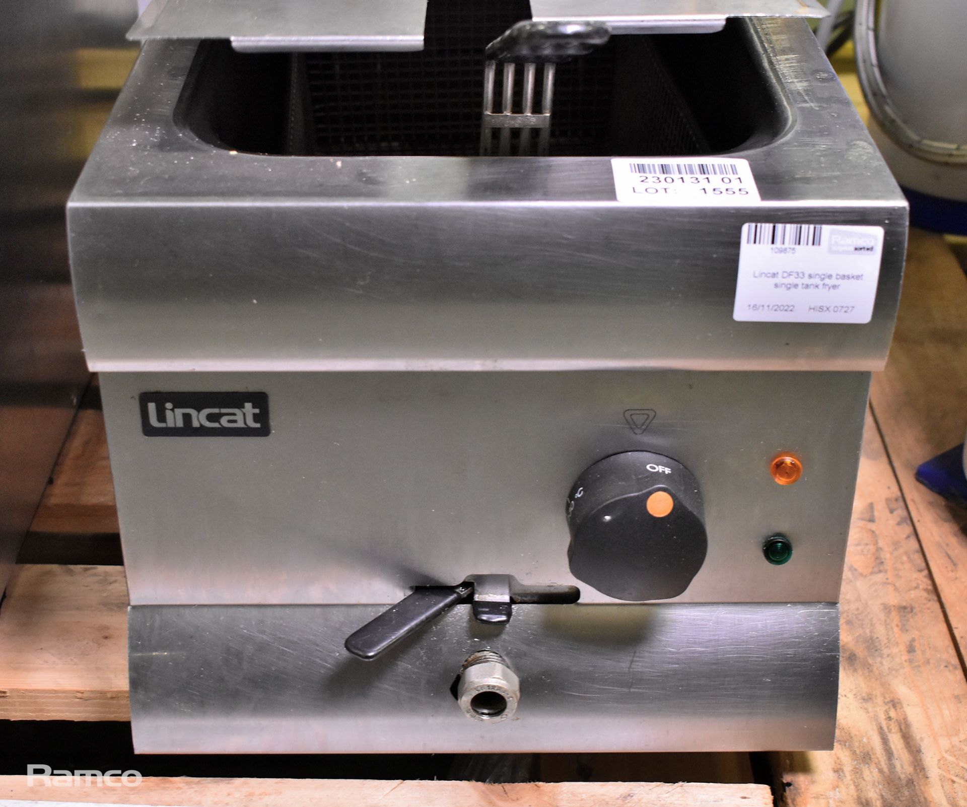 Lincat DF33 single basket single tank fryer - Image 4 of 5