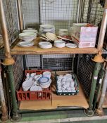 Crockery including cups, ,plates and saucers