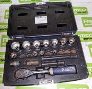Expert 3/8 in wrench socket set - incomplete