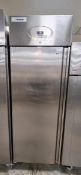 Delfield RS10700-RLH stainless steel freestanding upright fridge