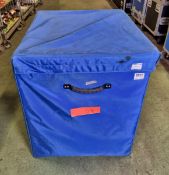 Blue padded wheelie case - 70x80x80cm