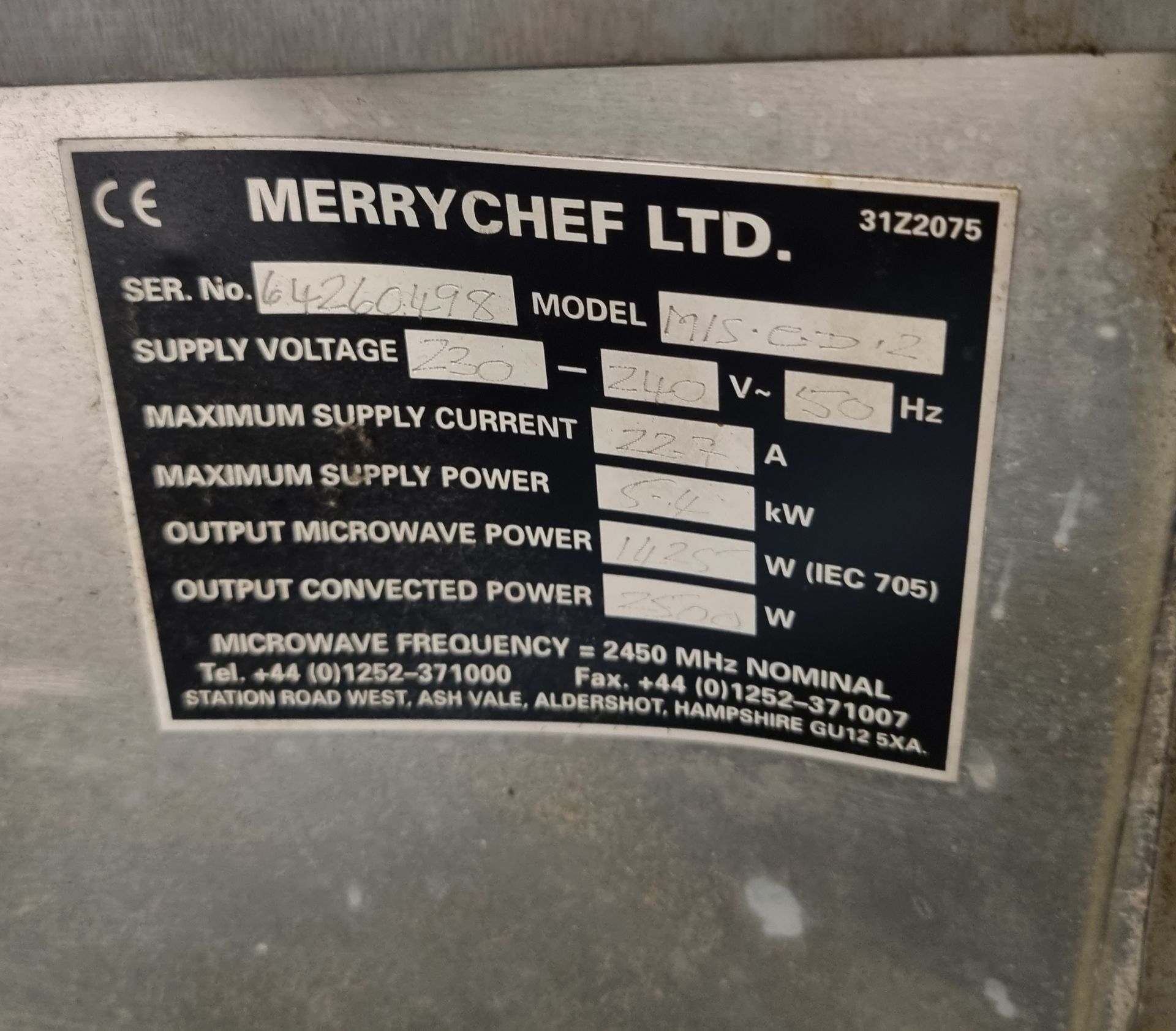 Merrychef MIS GD 2 electric oven - 60x71x65cm - Image 5 of 6