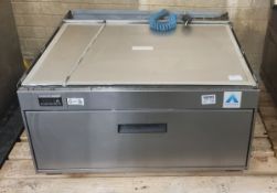 Adande stainless steel single drawer freezer unit