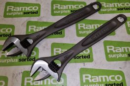 2x Facom 12 inch adjustable spanners