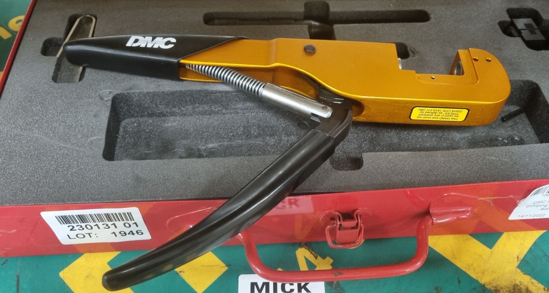 DMC HX4 open frame crimping tool - in box with accessories - Image 3 of 3