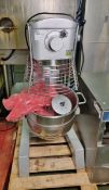 Moffat SM-30 Free Standing Dough Mixer with bowl and accessories as pictured