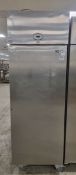 Foster PSG600H stainless steel freestanding upright fridge