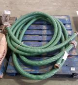 2x Green plastic 2" sump pipes - approx length 4m