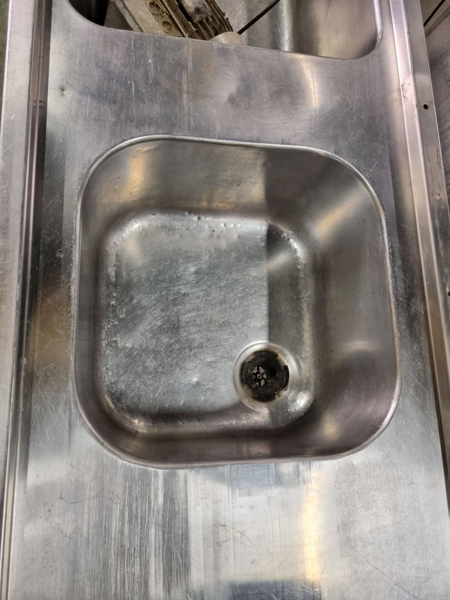 Stainless steel double sink unit with waste disposal shoot (5 pin connector for motor) - Image 4 of 7