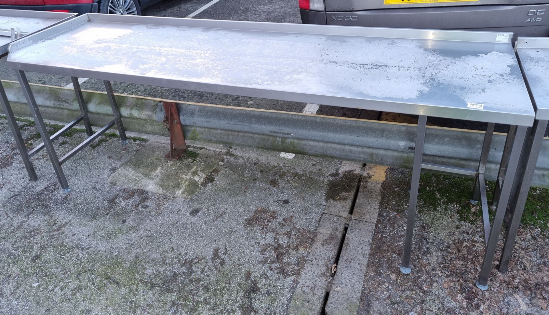 Stainless steel large prep table - L2600 x D750 x H940mm