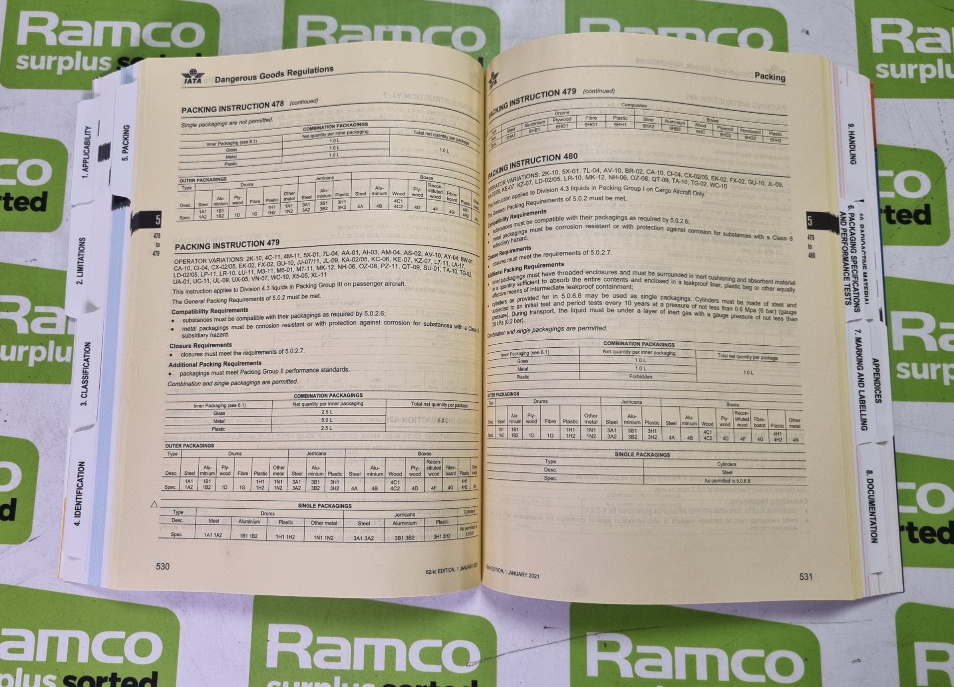 2x Dangerous Goods Regulations Edition 62 : Effective 1 January - 31 December 2021 - Image 6 of 7