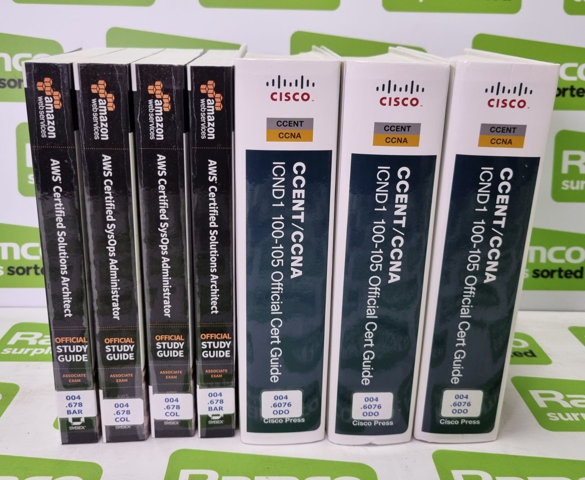 3x CCENT/CCNA ICND1 100-105 Official Cert Guide, 2x AWS Certified SysOps Administrator Official Stud