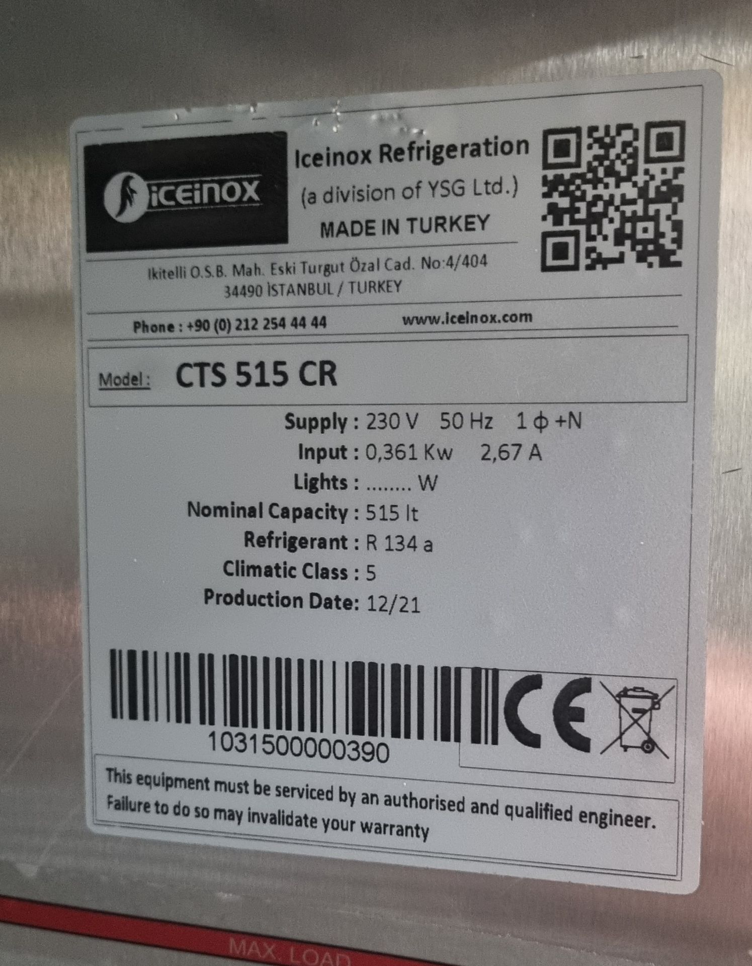Iceinox CTS 515 CR 3 door refrigerated counter - Image 6 of 11