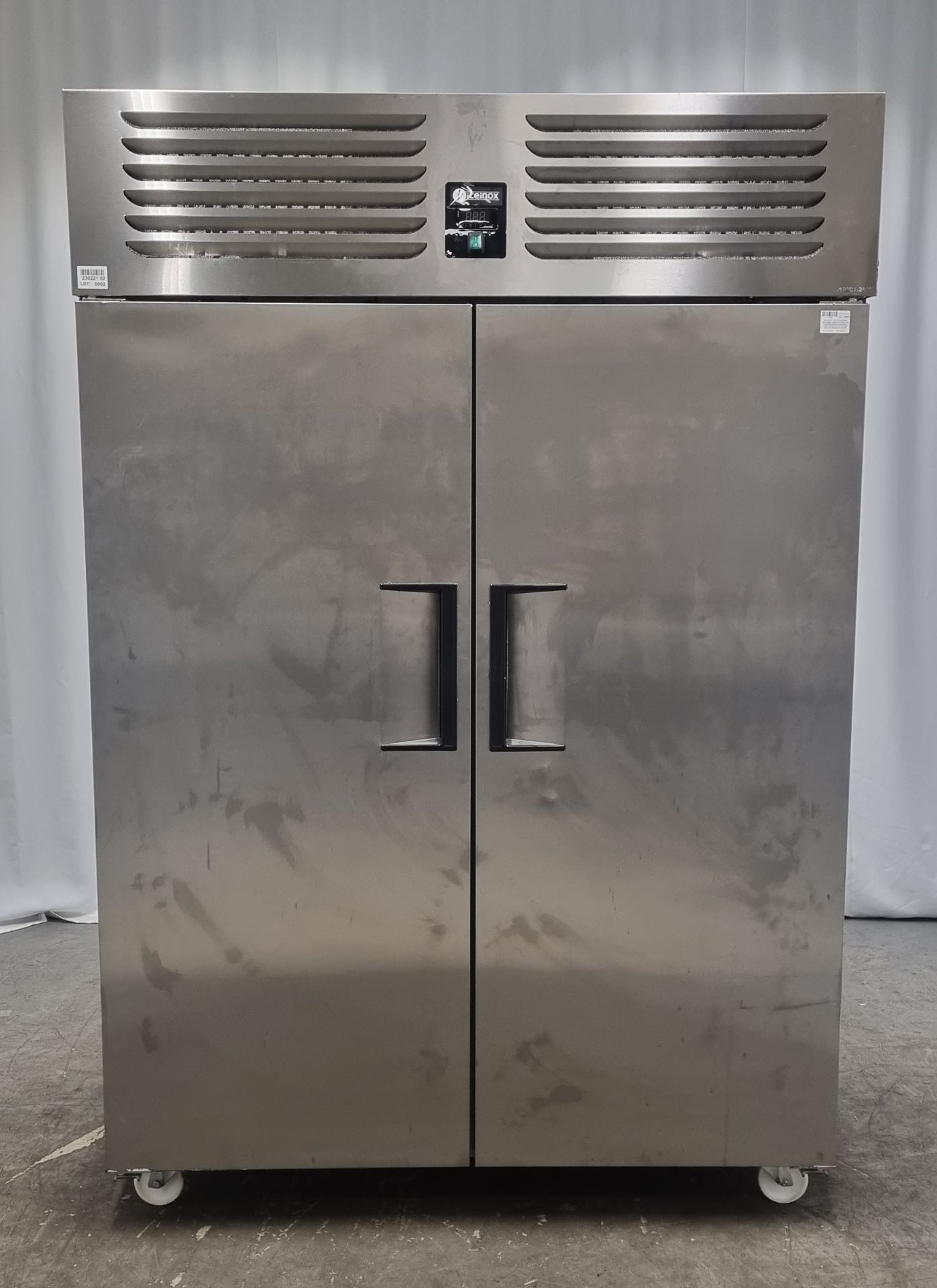 Iceinox VTS 1340 N CR stainless steel upright, double door freezer