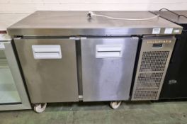 Snowflake K1205 RG A DL/DR C2 stainless steel 2 door refrigerated counter