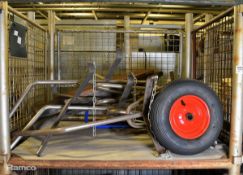 Cylinder trolley body framework, wheels and platform mesh