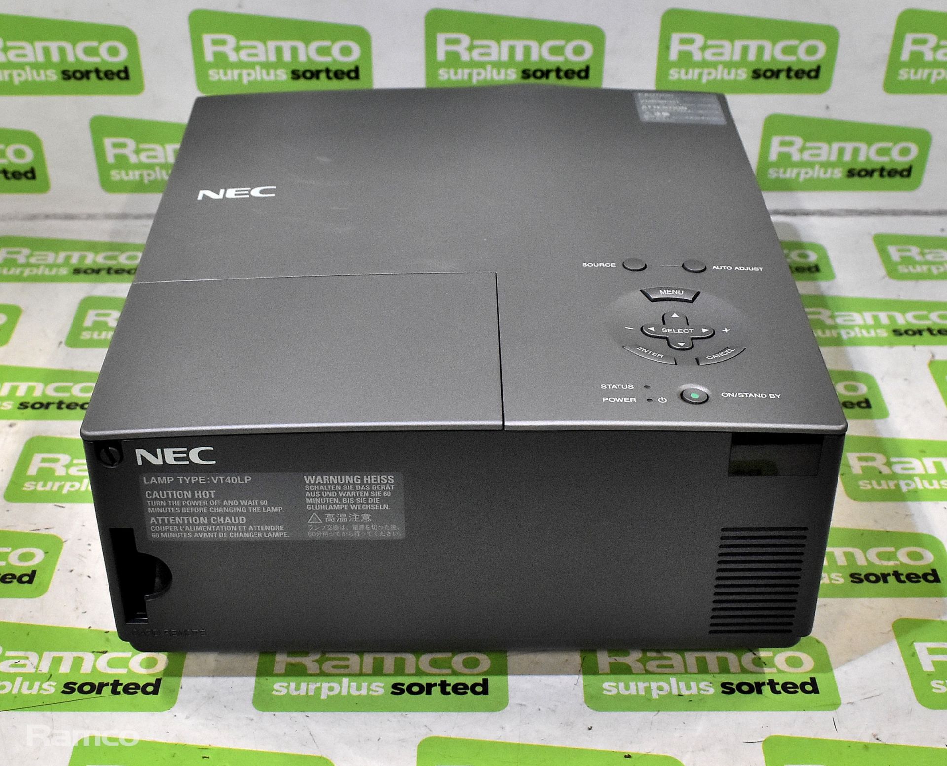 NEC VT540K LCD projector with carry case - Image 5 of 7