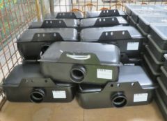 15x Black metal fuel tanks (no caps) - tank size 30 x 19 x 12cm