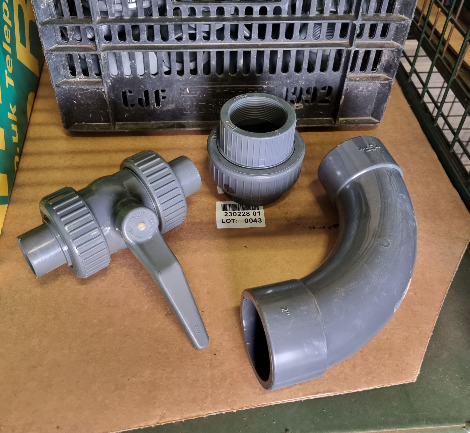GF 2 inch PVS water pipe fittings of various angles and types - Image 3 of 3