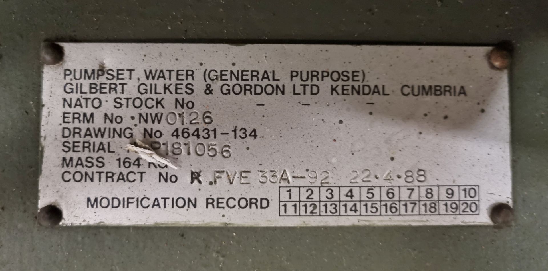 Gilbert Gilkes diesel general purpose water pumpset unit - Image 4 of 7