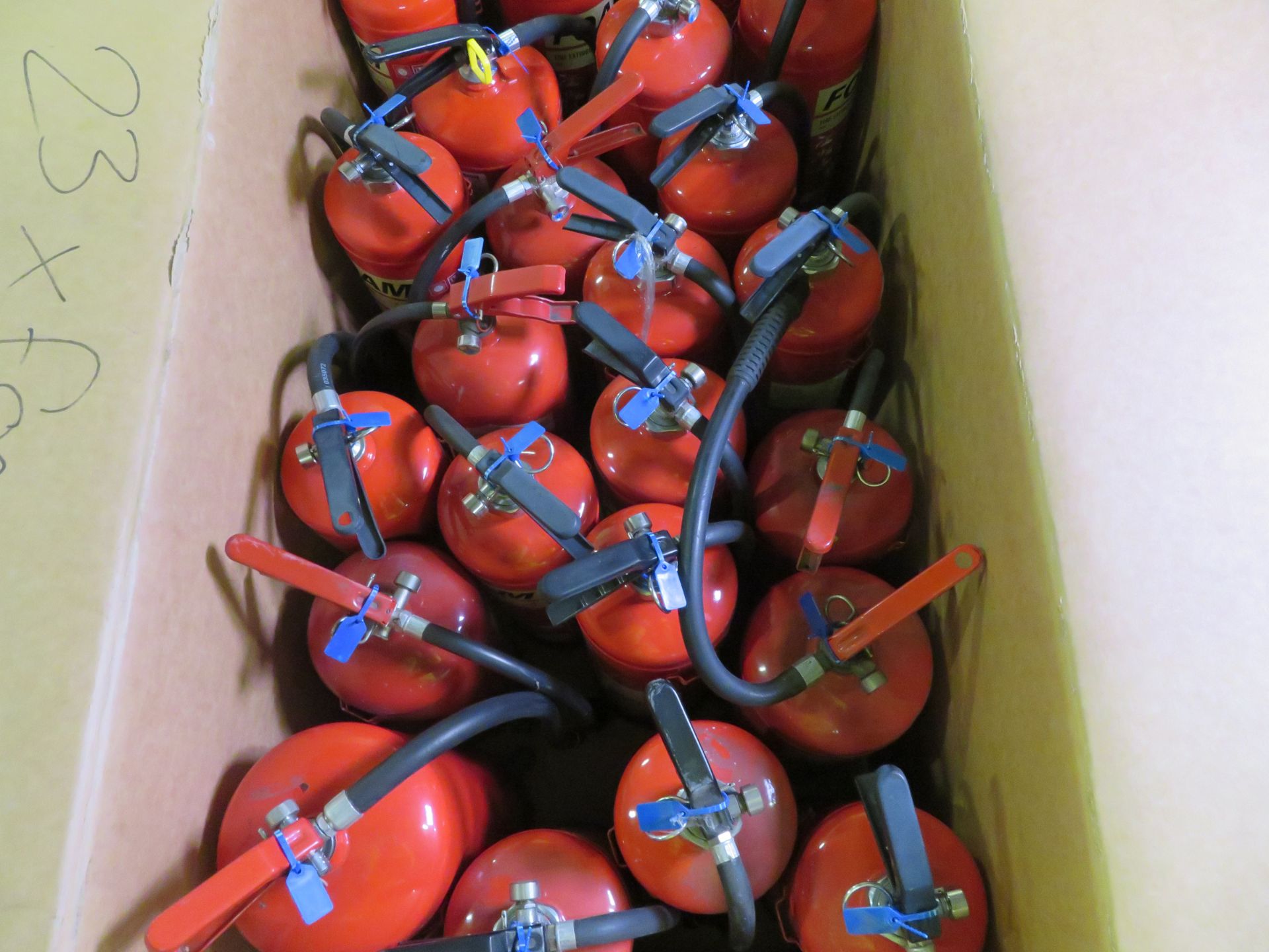 23 x Foam fire extinguishers - beyond expiration date, will need checking and retesting - Image 3 of 3
