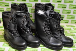 4x pairs of Double Duty leather cadet boots - Size 4 medium